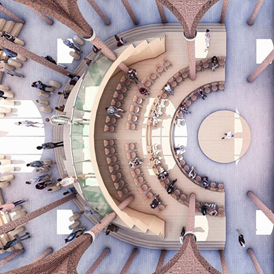 Henry Wooldridge - Plan and view of auditorium
