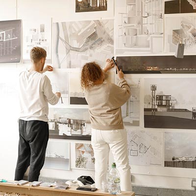 Students in the Architecture studio