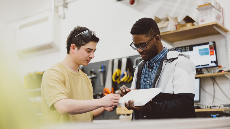 Students in the architecture workshop