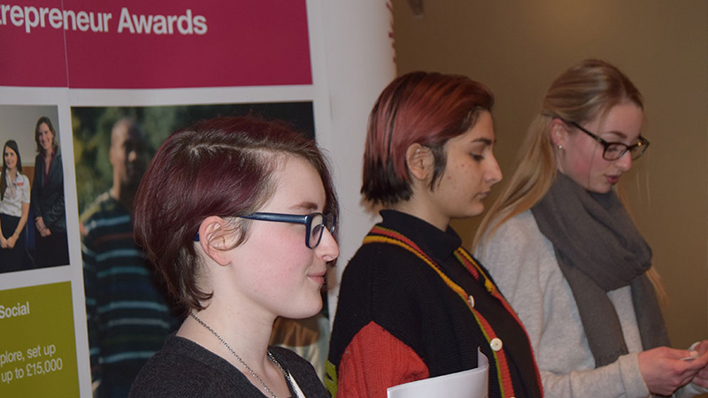 Students promoting volunteer activities
