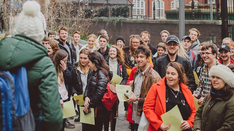 Students on a guided tour