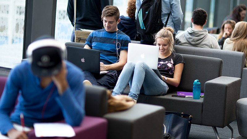 Students studying