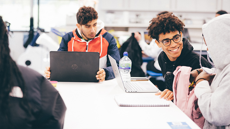 Group of students in a class