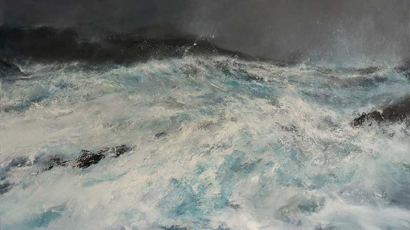 Janette Kerr, Sea state force 12 - Hurricane Abigail, Scatness