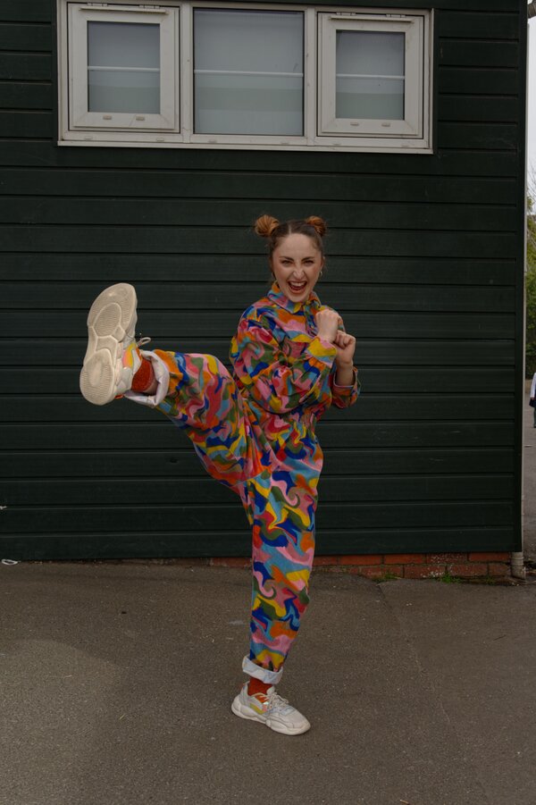 Instructor kicking