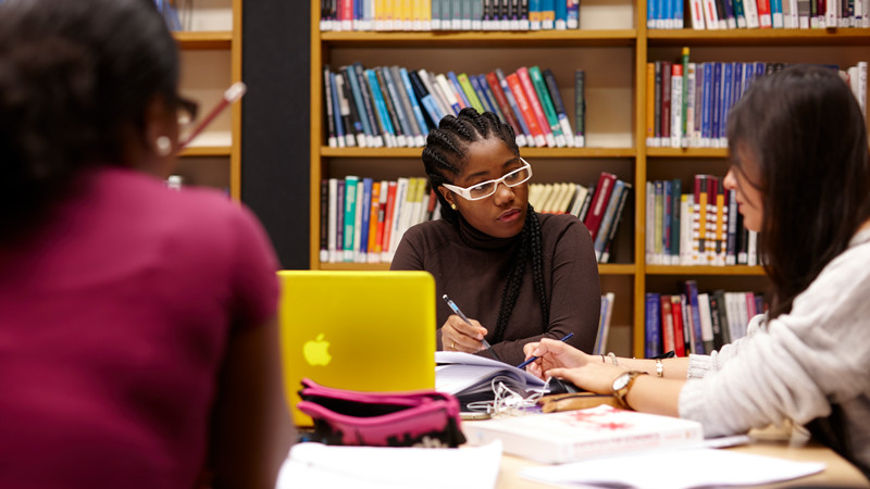 Students studying