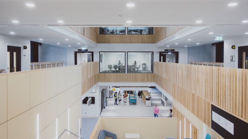 An image inside the building
