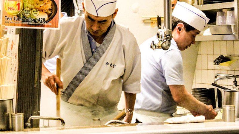 Chefs working in a kitchen