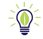lightbulb with leaf inside image