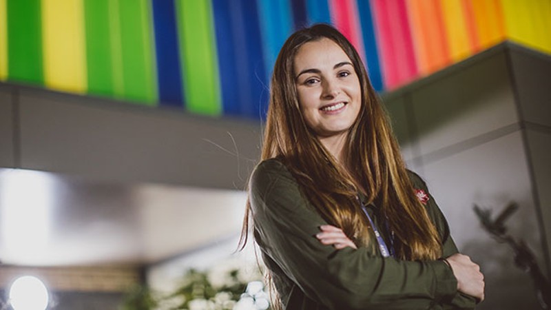 a picture of a student smiling