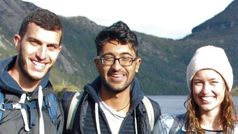 Three people in images